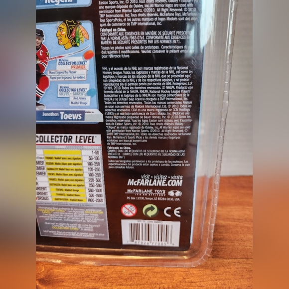 McFarlane 2010 NHLPA 24 John Tavares New York Islanders BRAND NEW - Picture 3 of 3